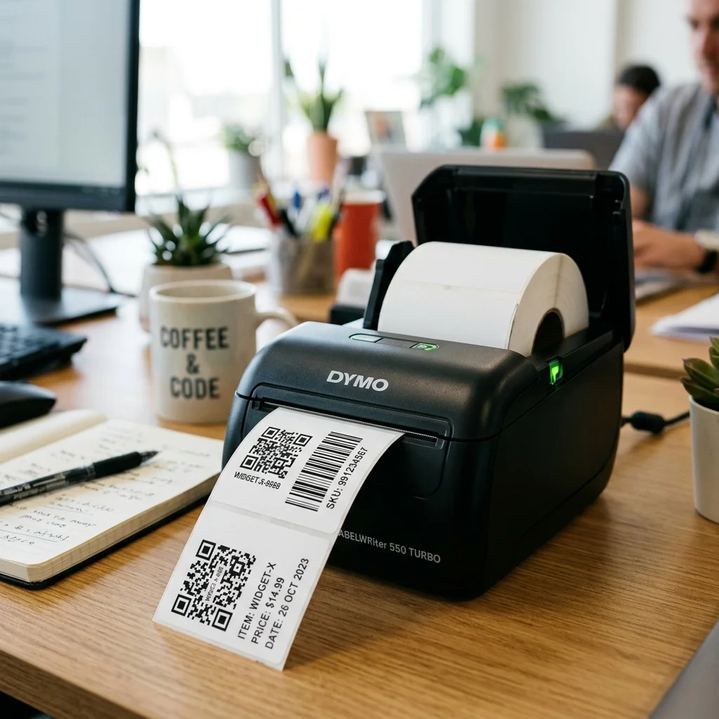 Thermal Label Printer running